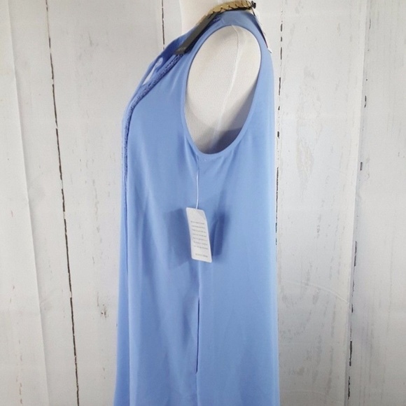 GREYLIN V-NECK SLEEVELESS SHIFT BIB DRESS - Picture 5 of 7